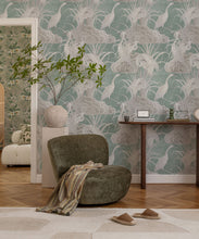 Load image into Gallery viewer, Water Birds Wallpaper - Bethany Linz - My Sydney Collection - Colourway: Duck Egg - Insitu