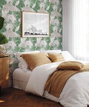 Load image into Gallery viewer, Water Birds Wallpaper - Bethany Linz - My Sydney Collection - Colourway: Emerald - Insitu