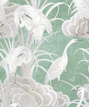 Load image into Gallery viewer, Water Birds Wallpaper - Bethany Linz - My Sydney Collection - Colourway: Mint - Swatch