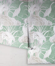 Load image into Gallery viewer, Water Birds Wallpaper - Bethany Linz - My Sydney Collection - Colourway: Mint - Roll