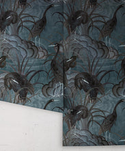 Load image into Gallery viewer, Water Birds Wallpaper - Bethany Linz - My Sydney Collection - Colourway: Night - Roll