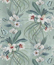 Load image into Gallery viewer, Hibiscus at Double Bay Wallpaper - Bethany Linz - My Sydney Collection - Colourway: Duck Egg - Swatch
