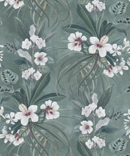Load image into Gallery viewer, Hibiscus at Double Bay Wallpaper - Bethany Linz - My Sydney Collection - Colourway: Khaki - Swatch
