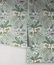 Load image into Gallery viewer, Hibiscus at Double Bay Wallpaper - Bethany Linz - My Sydney Collection - Colourway: Tangerine - Roll