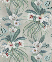 Load image into Gallery viewer, Hibiscus at Double Bay Wallpaper - Bethany Linz - My Sydney Collection - Colourway: Whitewash - Swatch