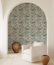 Load image into Gallery viewer, Hibiscus at Double Bay Wallpaper - Bethany Linz - My Sydney Collection - Colourway: Whitewash - Insitu