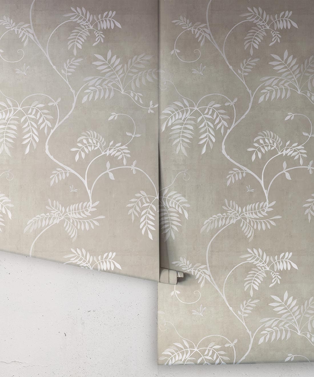Wisteria Vine Wallpaper - Bethany Linz - My Sydney Collection - Colourway: Beige - Roll