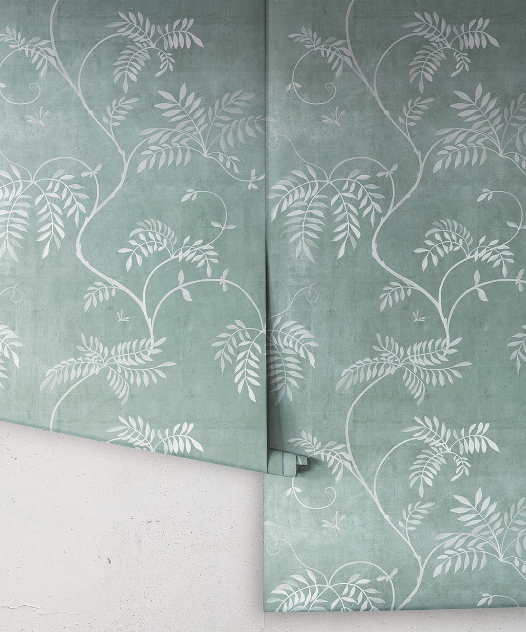 Wisteria Vine Wallpaper - Bethany Linz - My Sydney Collection - Colourway: Duck Egg - Roll