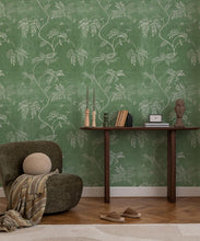 Load image into Gallery viewer, Wisteria Vine Wallpaper - Bethany Linz - My Sydney Collection - Colourway: Green - Insitu