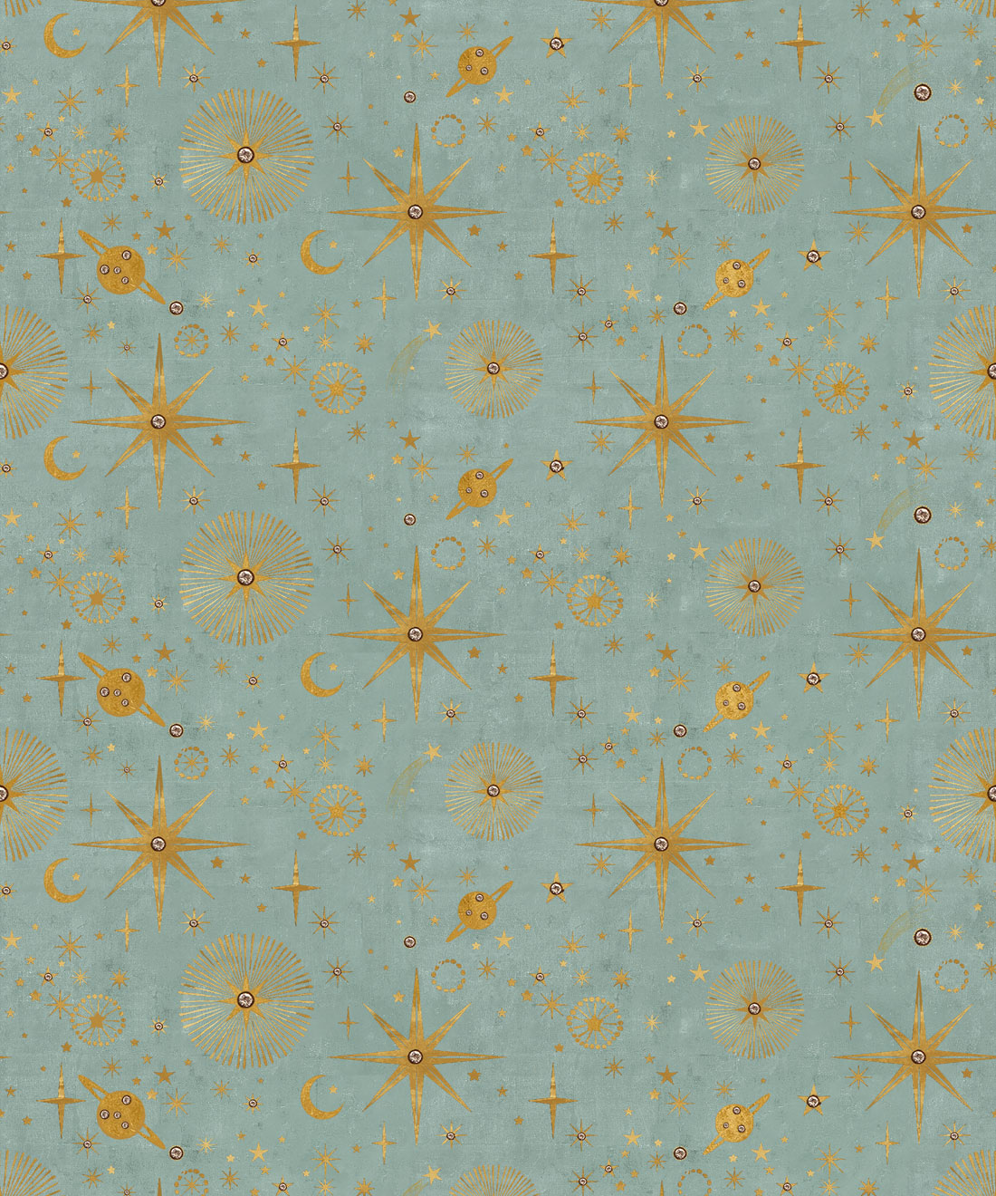 The Milky Way Wallpaper - Bethany Linz - My Sydney Collection - Colourway: Duck Egg - Swatch
