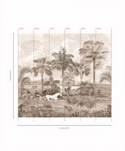 Load image into Gallery viewer, The Race At Hyde Park Mural - Bethany Linz - My Sydney Collection - Colourway: Beige - Roll