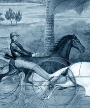 Load image into Gallery viewer, The Race At Hyde Park Mural - Bethany Linz - My Sydney Collection - Colourway: Indigo - Swatch