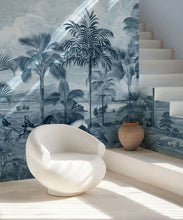 Load image into Gallery viewer, The Race At Hyde Park Mural - Bethany Linz - My Sydney Collection - Colourway: Indigo - Insitu