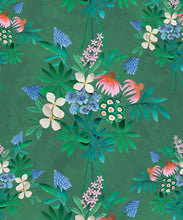 Load image into Gallery viewer, Odette's Bouquet Wallpaper - Colourway: Lagoon Blue - Swatch