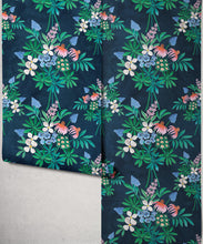 Load image into Gallery viewer, Odette's Bouquet Wallpaper - Colourway: Powder Blue - Roll