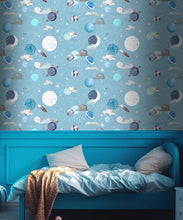 Load image into Gallery viewer, Blast Off Wallpaper - Colourway: Powder Blue - Insitu