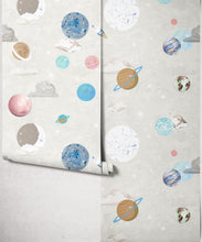 Load image into Gallery viewer, Blast Off Wallpaper - Colourway: Shell - Roll