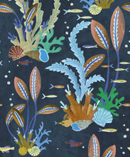 Load image into Gallery viewer, Coral Garden Wallpaper - Colourway: Old Navy - Swatch