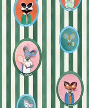 Load image into Gallery viewer, The Tennis Club Wallpaper - Colourway: Kelp Green - Swatch