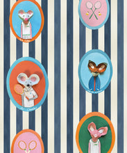 Load image into Gallery viewer, The Tennis Club Wallpaper - Colourway: Old Navy - Swatch