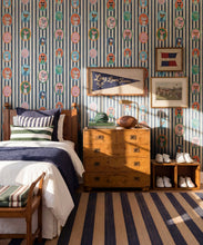 Load image into Gallery viewer, The Tennis Club Wallpaper - Colourway: Old Navy - Insitu