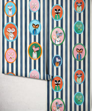Load image into Gallery viewer, The Tennis Club Wallpaper - Colourway: Old Navy - Roll