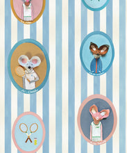 Load image into Gallery viewer, The Tennis Club Wallpaper - Colourway: Powder Blue - Swatch