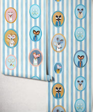Load image into Gallery viewer, The Tennis Club Wallpaper - Colourway: Powder Blue - Roll