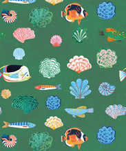 Load image into Gallery viewer, Seaside Treasures Wallpaper - Colourway: Kelp Green - Swatch
