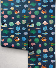 Load image into Gallery viewer, Seaside Treasures Wallpaper - Colourway: Old Navy - Roll