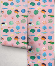 Load image into Gallery viewer, Seaside Treasures Wallpaper - Colourway: Petal Pink - Roll