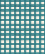 Load image into Gallery viewer, Clubhouse Check Wallpaper - Colourway: Lagoon Blue - Swatch