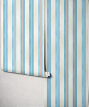 Load image into Gallery viewer, Junior Stripe Wallpaper - Colourway: Powder Blue - Roll