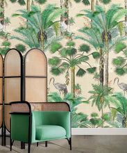 Load image into Gallery viewer, Kerala Palms Mural • Beige • Insitu