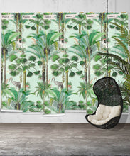 Load image into Gallery viewer, Kerala Palms Mural • Blue • Panels