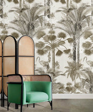 Load image into Gallery viewer, Kerala Palms Mural • Sepia • Insitu