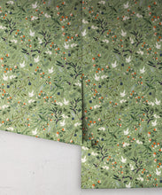 Load image into Gallery viewer, Bespoke Cranes Wallpaper • Green • Rolls