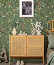Load image into Gallery viewer, Bespoke Cranes Wallpaper • Green • Insitu