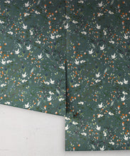 Load image into Gallery viewer, Bespoke Cranes Wallpaper • Teal • Rolls