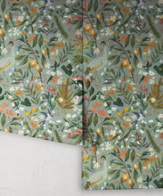Load image into Gallery viewer, Balearic Cranes Wallpaper • Grey Blue • Rolls