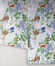 Load image into Gallery viewer, Flowering Trees Wallpaper • Duck Egg • Rolls