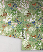 Load image into Gallery viewer, Flowering Trees Wallpaper • Green • Rolls
