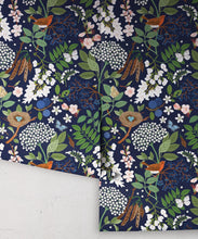 Load image into Gallery viewer, Flowering Trees Wallpaper • Navy • Rolls