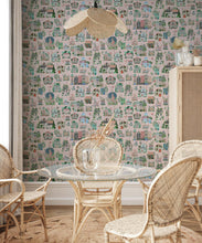 Load image into Gallery viewer, Around The World Wallpaper • Blush • Insitu