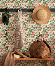 Load image into Gallery viewer, Strawberries Wallpaper • Linen • Insitu