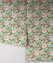 Load image into Gallery viewer, Strawberries Wallpaper • Mint • Rolls