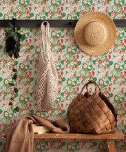 Load image into Gallery viewer, Strawberries Wallpaper • Mint • Insitu