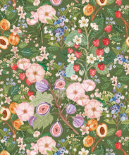 Load image into Gallery viewer, Summer Fruit Wallpaper • Olive Green • Swatch