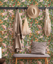 Load image into Gallery viewer, Summer Fruit Wallpaper • Olive Green • Insitu