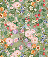 Load image into Gallery viewer, Summer Fruit Wallpaper • Summer Green • Swatch